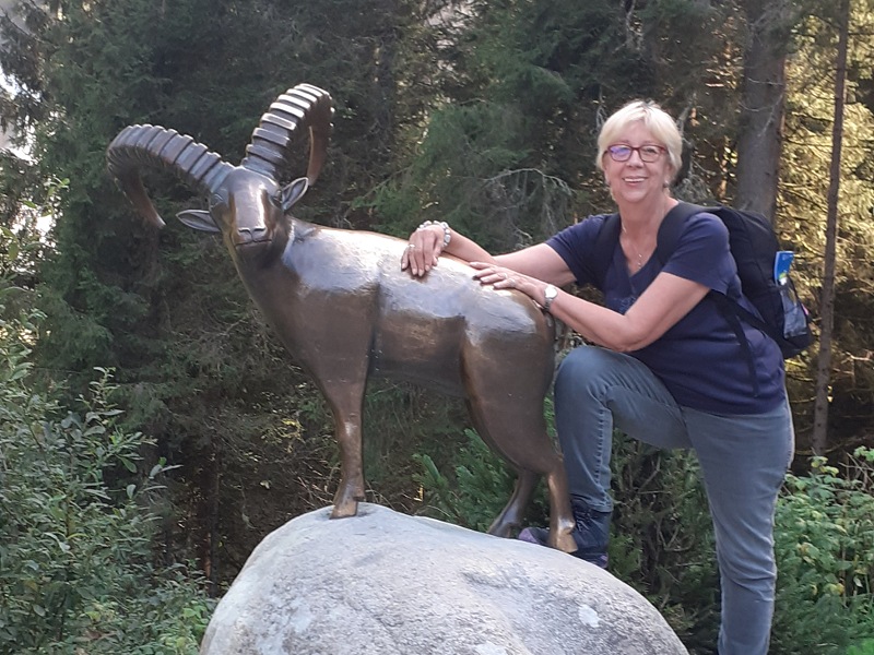 Sabine Lechner bei den Krimmler Wasserfällen